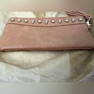 Skulls and studs Wristlet